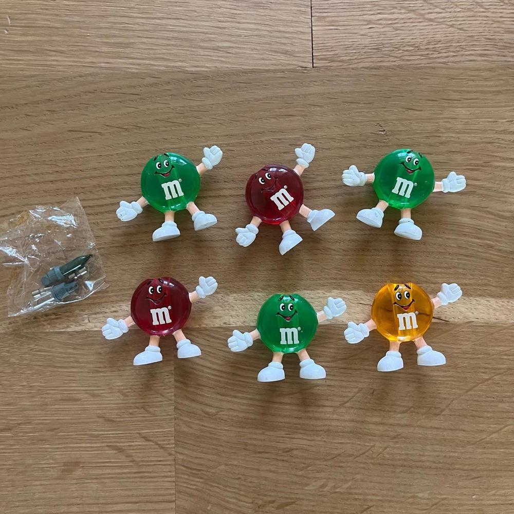 Vintage M&M Candy String Light Bulb Covers Lot of 6 Replacement Christmas